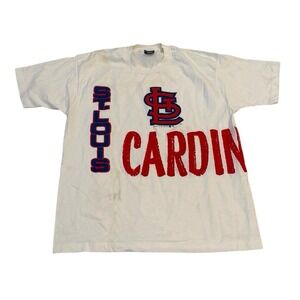 VINTAGE St Louis Cardinals Single Stitch Graphic Shirt 1989 Pizazz XL Baseball